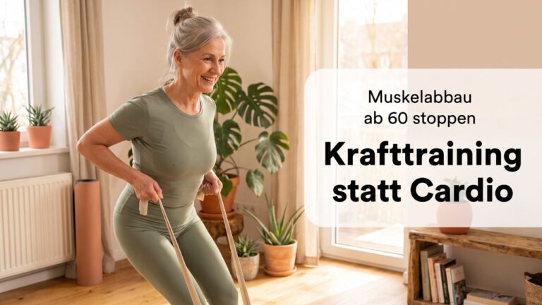 Frau ab 60 beim Krafttraining zur Vorbeugung von Muskelabbau